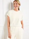 Talbots Airknit Stretch Short Sleeve T-shirt - Ivory - Xl
