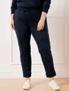 Talbots Airknit Stretch Straight Leg Cuff Pants - Blue - 1x