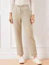 Talbots Airknit Stretch Straight Leg Cuff Pants - Oat - 1x