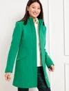 Talbots Petite - Albury Wool Blend Stadium Coat - Mistletoe Green - 2