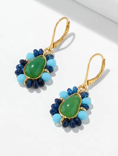 Talbots Amaru Drop Earrings - Grove Green/gold - 001