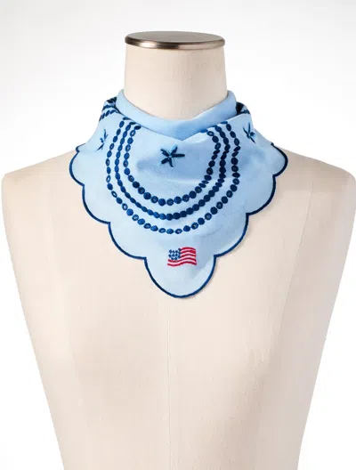 Talbots Americana Neckerchief - Light Chambray - 001 - 100% Cotton  In Blue