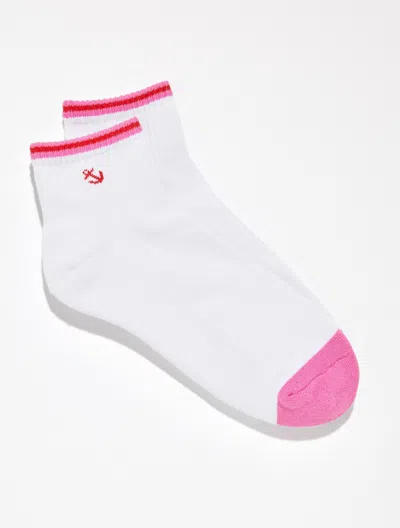 Talbots Anchor Athletic Low Top Socks - White - 001