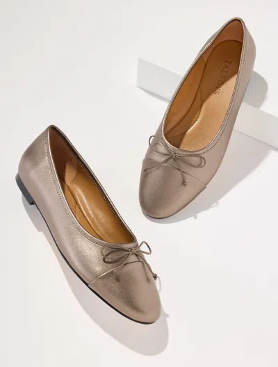 Talbots Ansly Nappa Ballet Flats - Metallic - Bronze - 5m