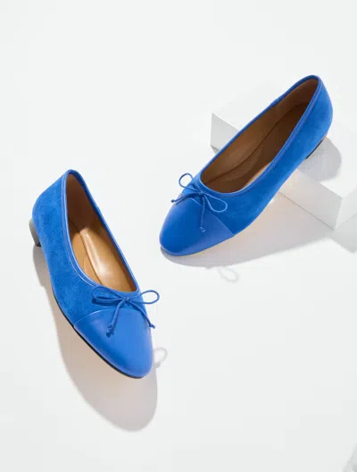 Talbots Ansly Suede Ballet Flats - Blue Majesty - 5m  In Black