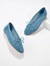 Talbots Ansly Woven Raffia Ballet Flats - Medium Blue - 5m  In Blue