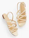 Talbots Aria Strap Leather Flats - Metallic - Gold - 11m  In Gold