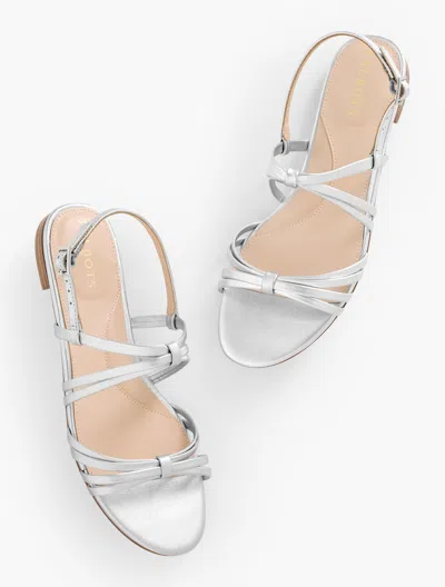 Talbots Aria Strappy Nappa Metallic Sandals - Silver - 11m