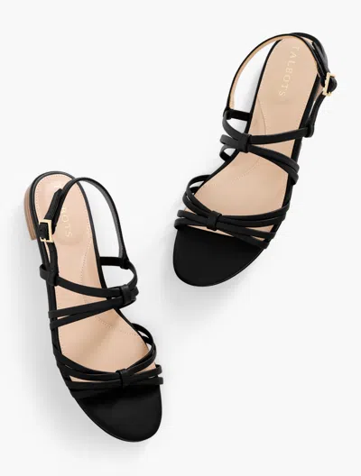 Talbots Aria Strappy Nappa Sandals - Black - 11m