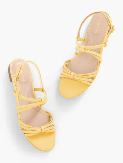 Talbots Aria Strappy Nappa Sandals - Cornsilk - 11m