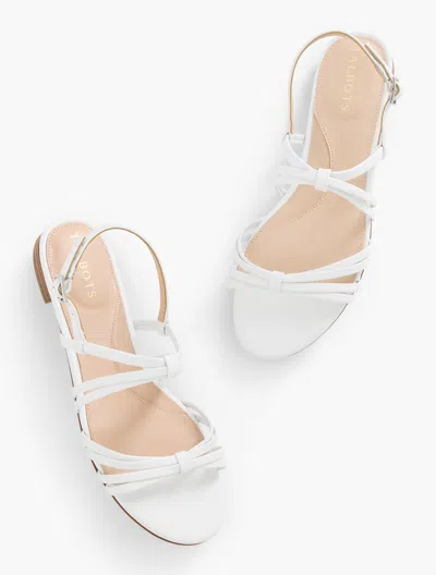 Talbots Aria Strappy Nappa Sandals - White - 9m
