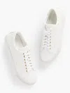 Talbots Aubrey Studded Nappa Sneakers - White - 9 1/2 M