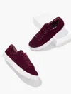 Talbots Aubrey Velvet Sneakers - Rich Burgundy - 10 1/2 M  In Red