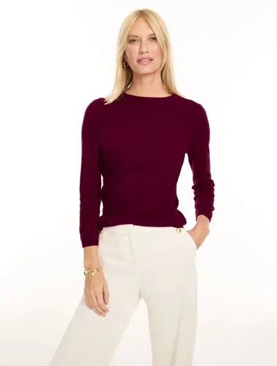 Talbots Audrey Cashmere Sweater - Rich Burgundy - Xs