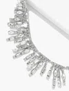 Talbots Baguette Trim Necklace - Clear Crystal/silver - 001