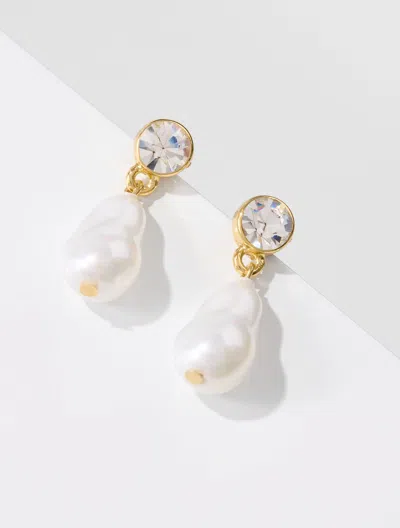 Talbots Baroque Pearl Drop Earrings - Ivory Pearl/gold - 001