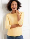 Talbots Bateau Neck T-shirt - Solids - Corn Silk - 2x  In Corn Silk