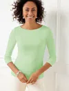 Talbots Bateau Neck T-shirt - Solids - Pistachio Green - 3x