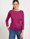 Talbots Bateau Neck T-shirt - Solids - Plumrose - 2x