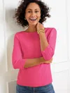 Talbots Bateau Neck T-shirt - Solids - Tropical Punch - 3x