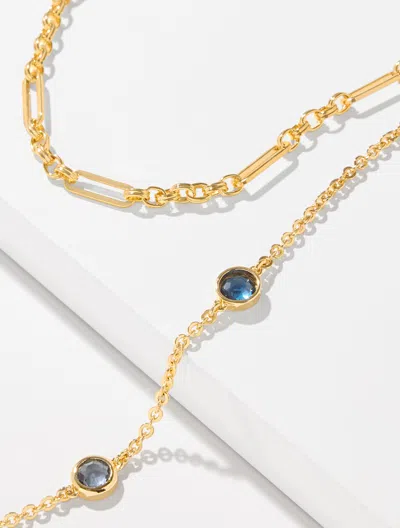 Talbots Bauhaus Necklace - Navy Blue Dusk/gold - 001