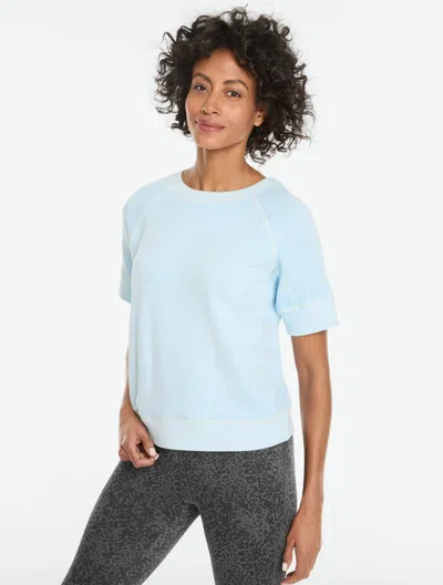 Talbots Beach Terry Crewneck Sweater Pullover - Sheer Blue - Xs