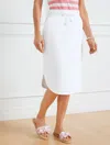 Talbots Beach Terry Midi Skirt - White - 3x
