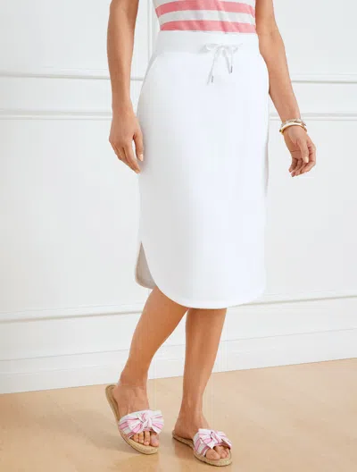 Talbots Beach Terry Midi Skirt - White - 3x