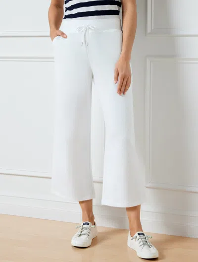 Talbots Beach Terry Wide Crop Pants - White - 2x