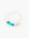 Talbots Beaded Hair Tie - Vineyard Green/gold - 001  In Vineyard Green,gold