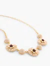 Talbots Beaded Raffia Necklace - Natural/gold - 001