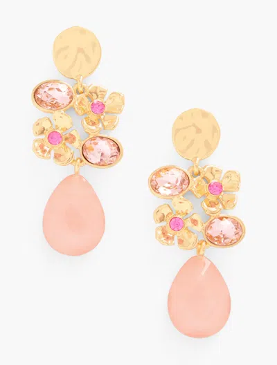 Talbots Beautiful Bouquet Drop Earrings - Peach Sorbet/gold - 001