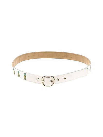 Pre-owned Talbots Belt In White