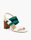 Talbots Bette Vachetta Block Heel Sandals - Havana Tan - 9m