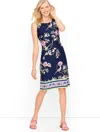 Talbots Bird & Flowers Shift Dress - Ink - Medium  In Black