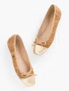 Talbots Blaine Soft Sole Cork Ballet Flats - Natural/gold - 9 1/2 M  In Natural,gold