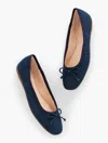 Talbots Blaine Soft Sole Denim Ballet Flats - Dark - 10m  In Dark Denim