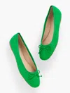 Talbots Blaine Soft Sole Nappa Ballet Flats - Bright Green - 11m