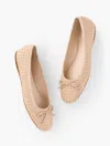 Talbots Blaine Soft Sole Studded Nappa Ballet Flats - Rattan - 9m  In Rattan