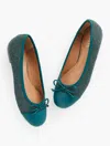 Talbots Blair Ballet Flats - Herringbone - Spruced Up - 8 1/2 M - 100% Cotton  In Spruced Up