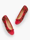Talbots Blair Ballet Flats - Tartan Plaid - Red - 10m  In Red