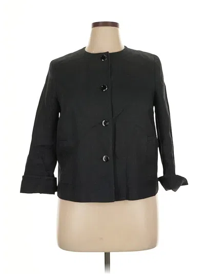 Pre-owned Talbots Blazer Jacket In Black