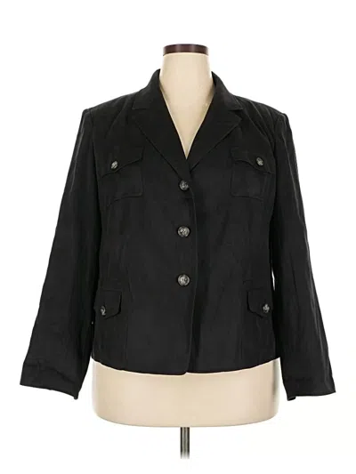 Pre-owned Talbots Blazer Jacket In Black