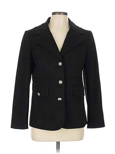 Pre-owned Talbots Blazer Jacket In Black