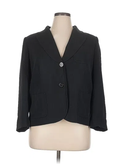 Pre-owned Talbots Blazer Jacket In Black