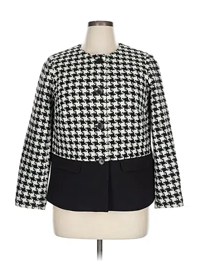 Pre-owned Talbots Blazer Jacket In Black