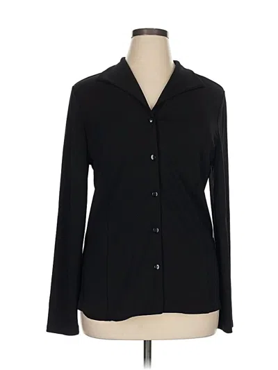 Pre-owned Talbots Blazer Jacket In Black