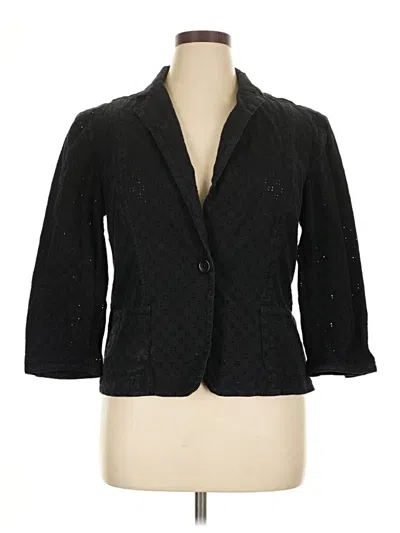 Pre-owned Talbots Blazer Jacket In Black