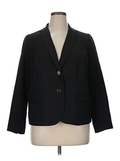 Pre-owned Talbots Blazer Jacket In Black