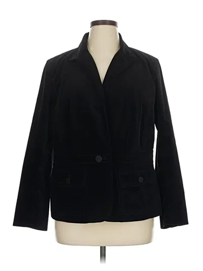 Pre-owned Talbots Blazer Jacket In Black